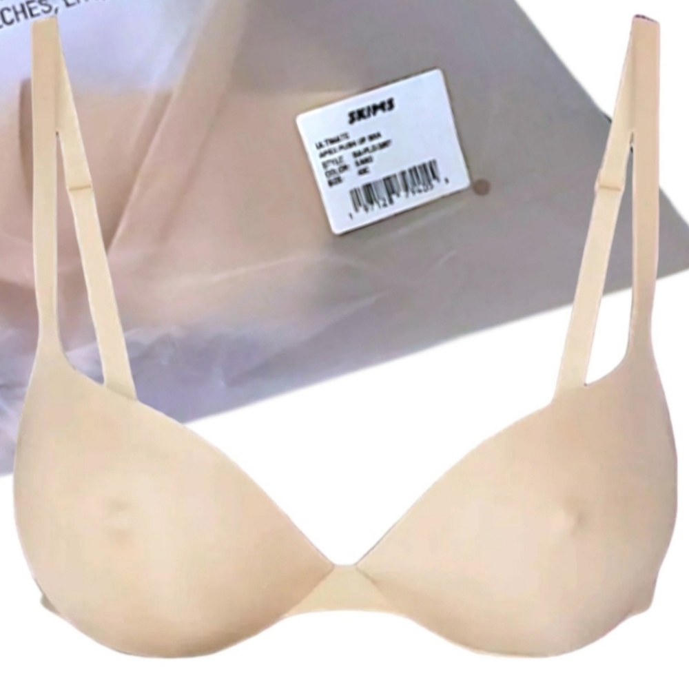 SKIMS Ultimate Soft Padded Push-Up Nipple Detail Sexy Bra Neutral Sand 40C NWT